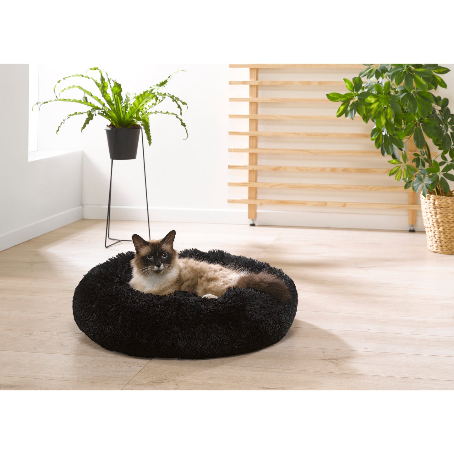 Plüsch Hundebett 55cm Katzenbett Hunde Kissen Hundekorb Schlafplatz Hund Katze