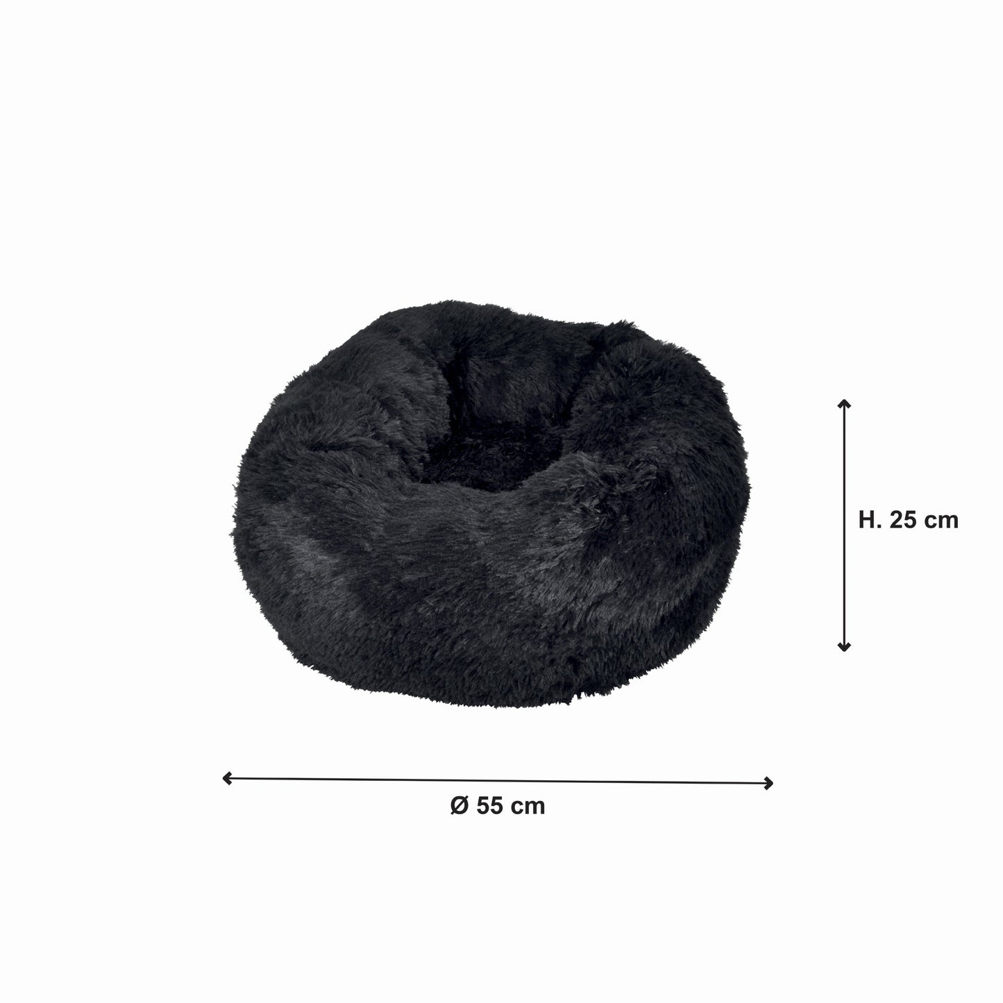 Plüsch Hundebett 55cm Katzenbett Hunde Kissen Hundekorb Schlafplatz Hund Katze
