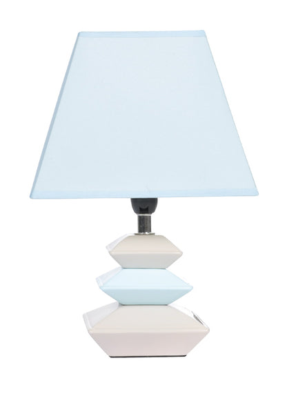 Homea Design Keramik Tischlampe 28cm Tischleuchte Nachttisch Lampe Leuchte