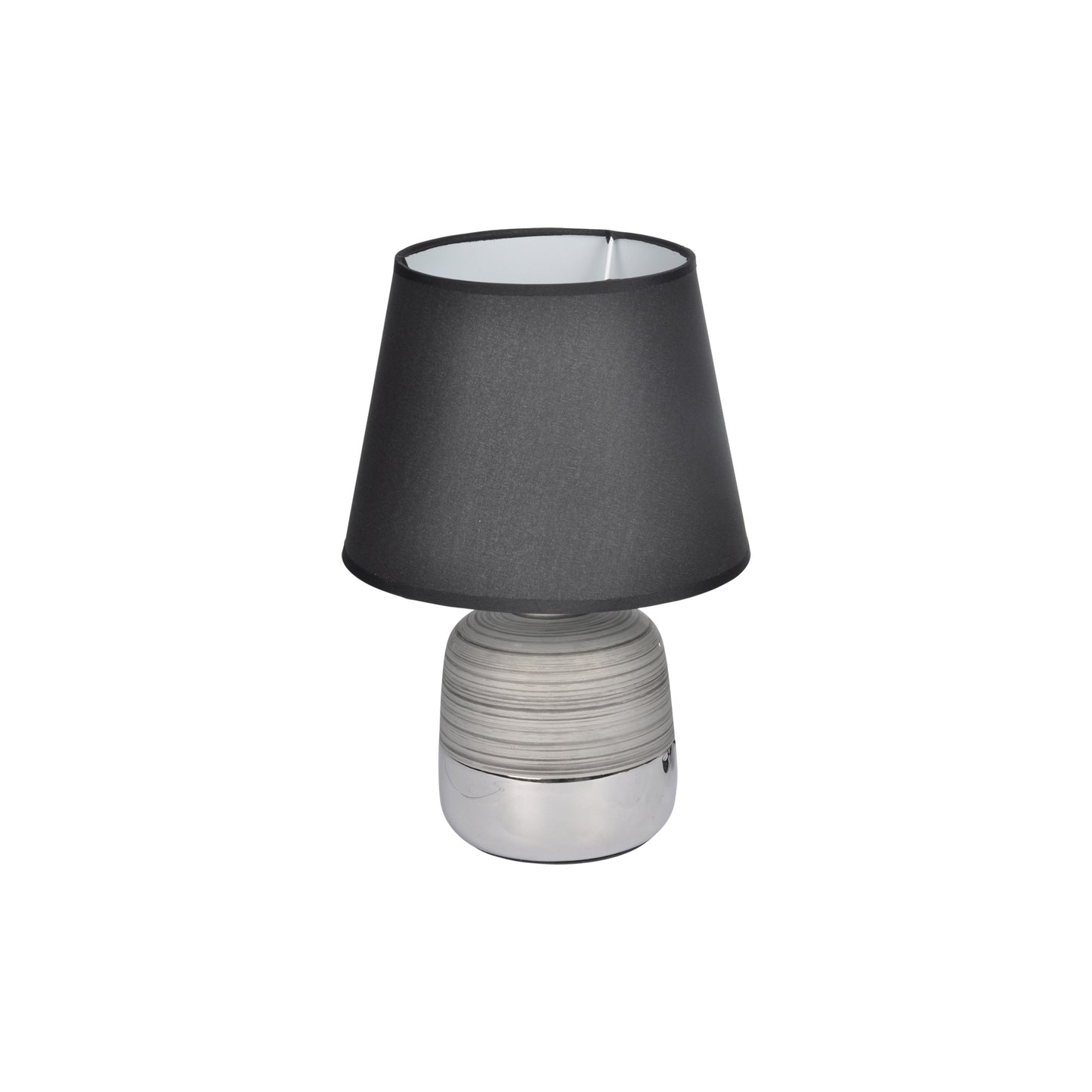Homea Keramik Tischlampe Tischleuchte Nachttisch Lampe Leuchte Beton Stein Optik