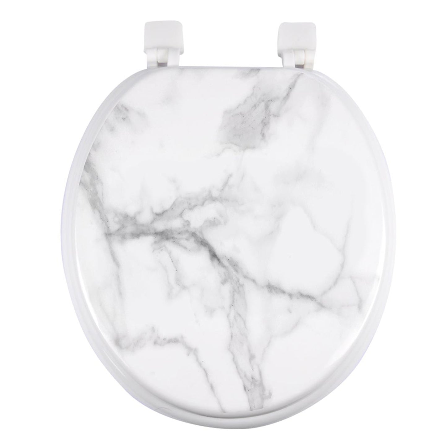 WC Sitz Keramik Optik Deckel Klodeckel Toilette Klobrille Toilettendeckel weiß