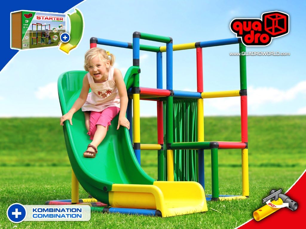 Ersatzteil Rohr kurz grün 15cm Rohr Bauteil für Quadro Klettergerüst System