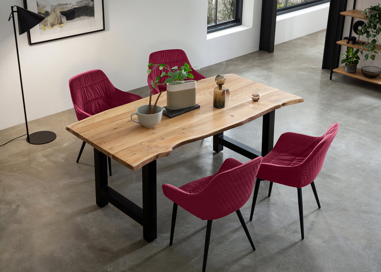 Essgruppe 5 tlg. 160x85 cm Sitzgruppe Massivholz Essstuhl Esstisch Tisch Stuhl