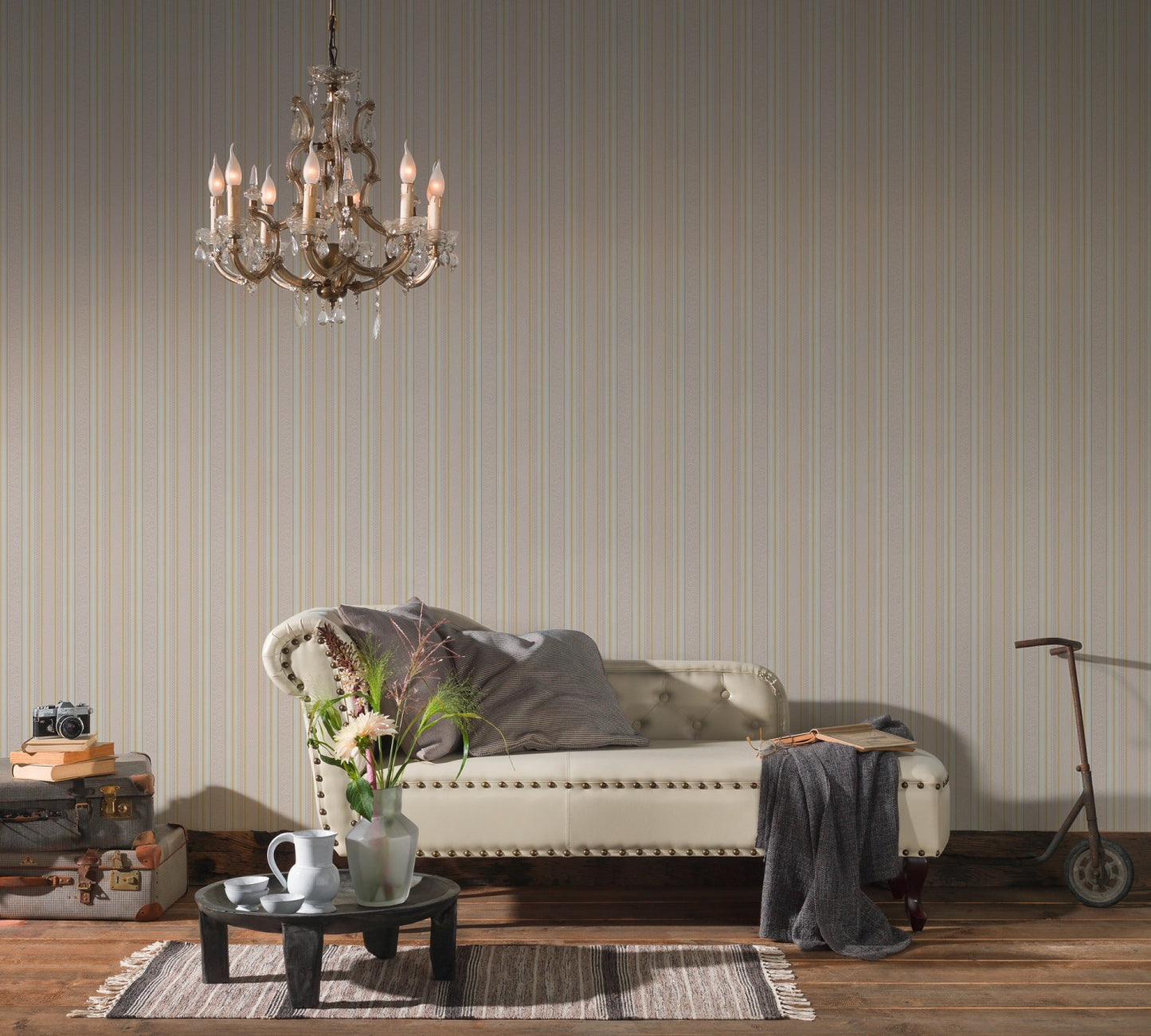 Streifentapete Rot Papiertapete 765659 Wandtapete A.S. Création Tapete