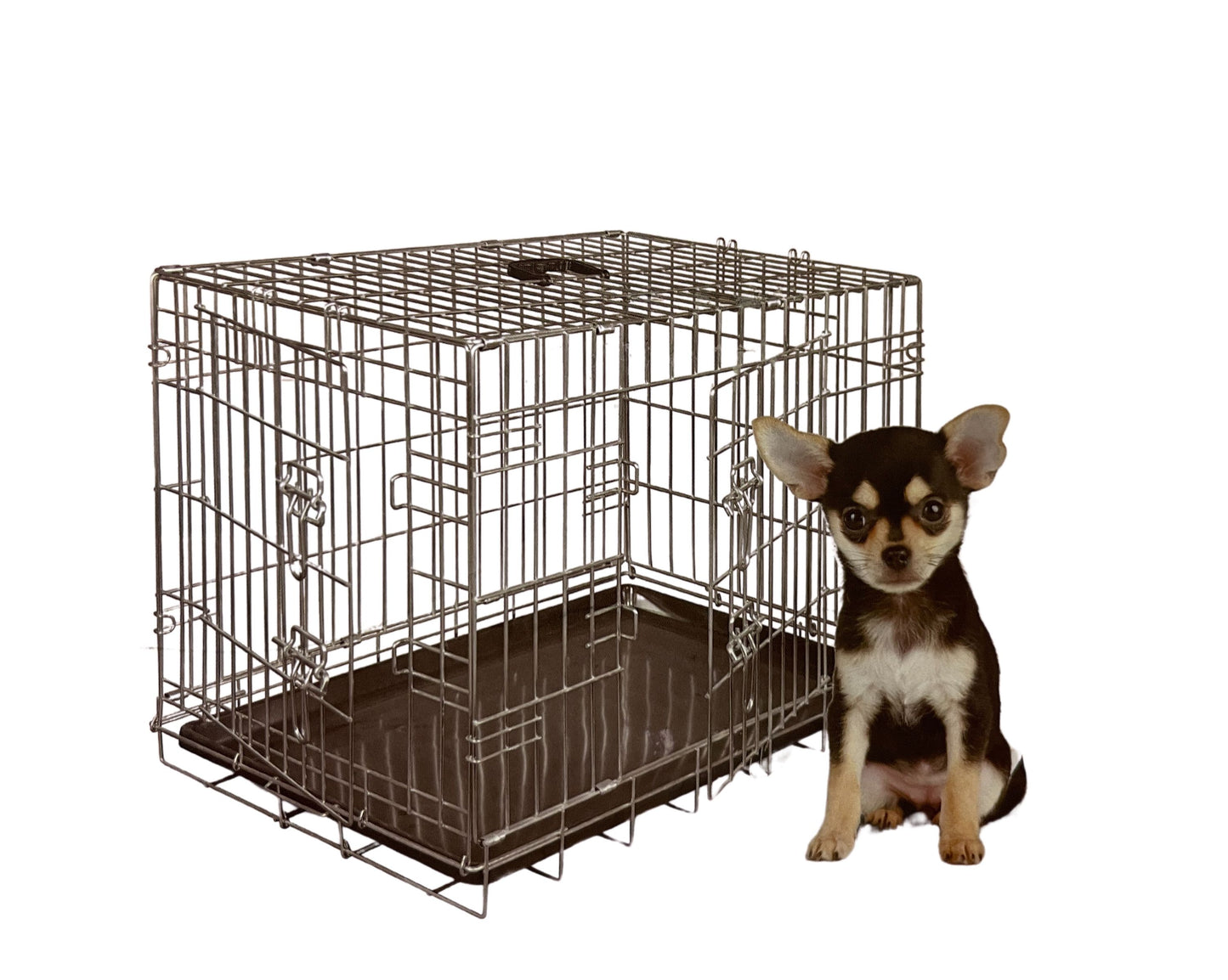 Hundekäfig 48cm Drahtkäfig Hund Transport Box Kleintier Käfig Gitterbox Haustier