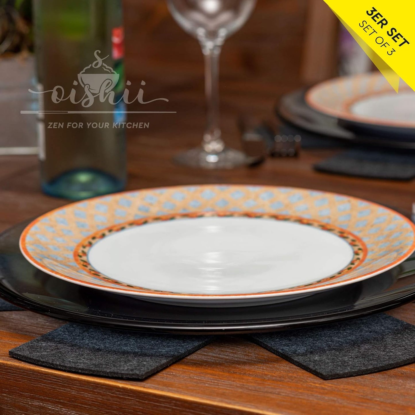 Oishii GuardMaster 3er Set Pfannenschutz dunkelgrau Schutz für Pfannen und Töpfe