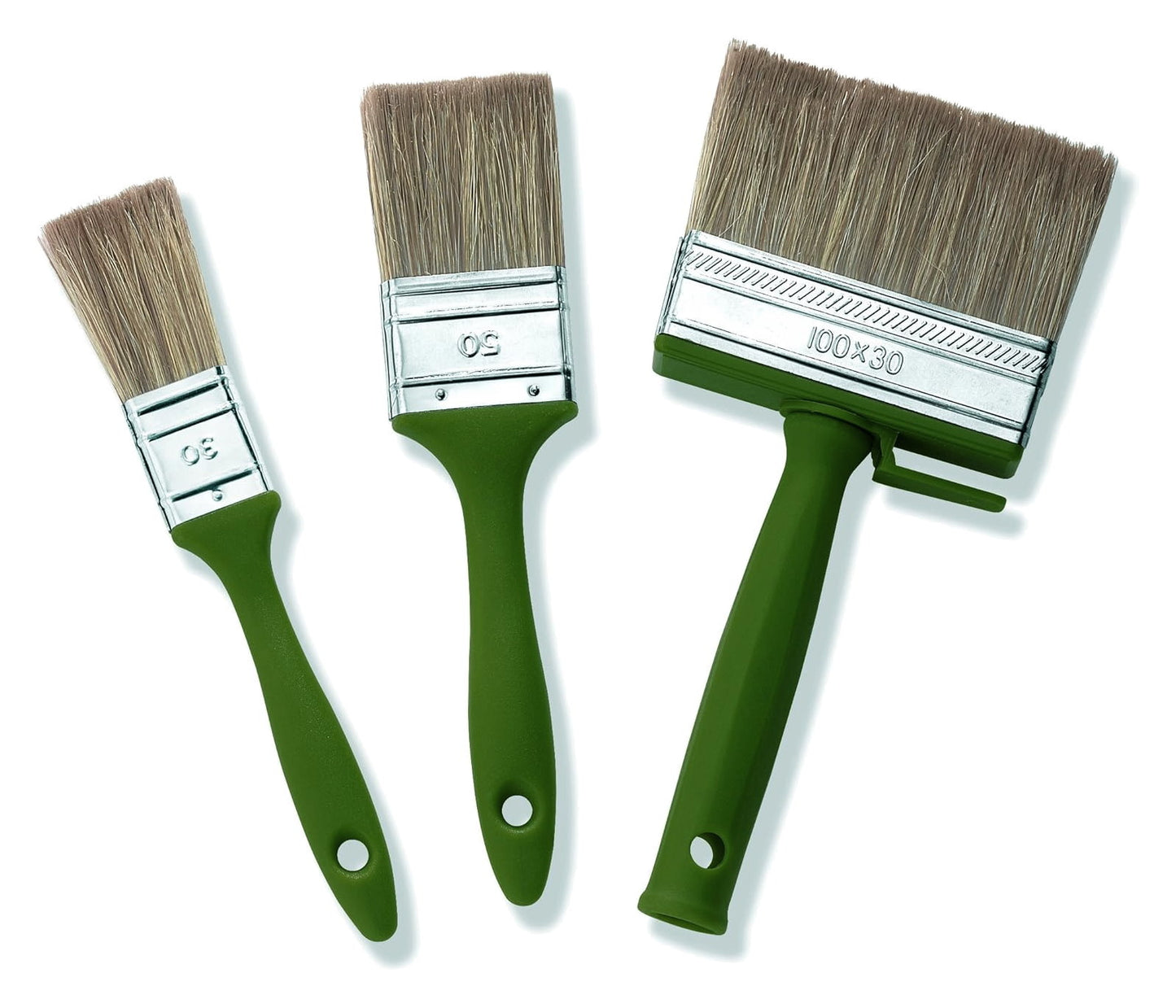 Lasurpinsel-Set 3-teilig 30mm/50mm/100mm Pinsel Set Lasur Farbe Flachpinsel Lack