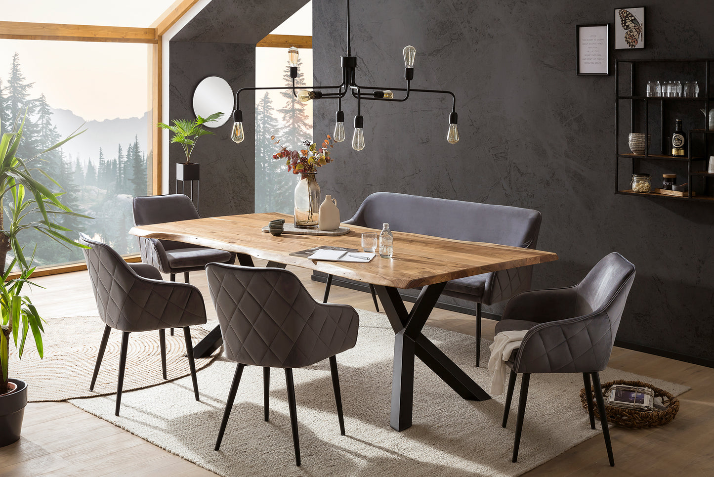 Esstisch Akazie 240x110 cm Esszimmertisch Küchentisch Tisch Holztisch