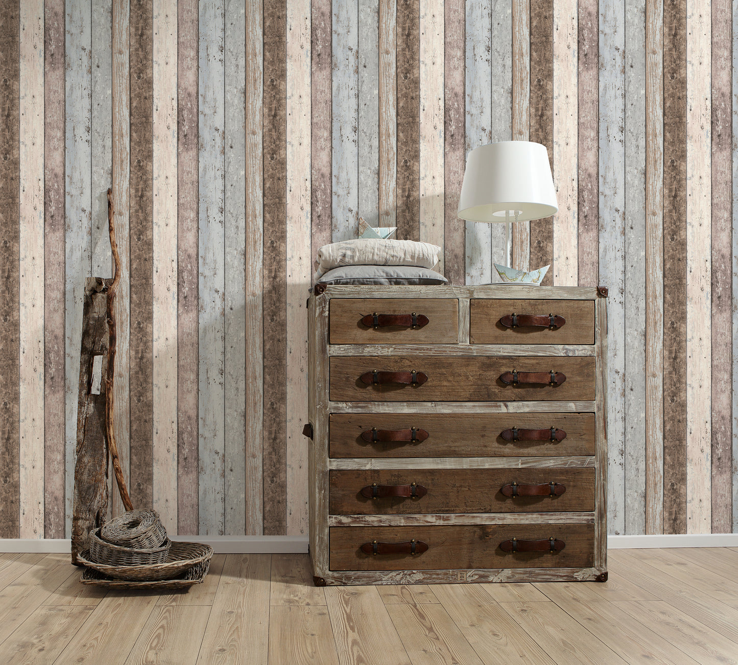 A.S. Création Holz Optik Vinyl Tapete Best of Wood`n Stone Braun Wandtapete