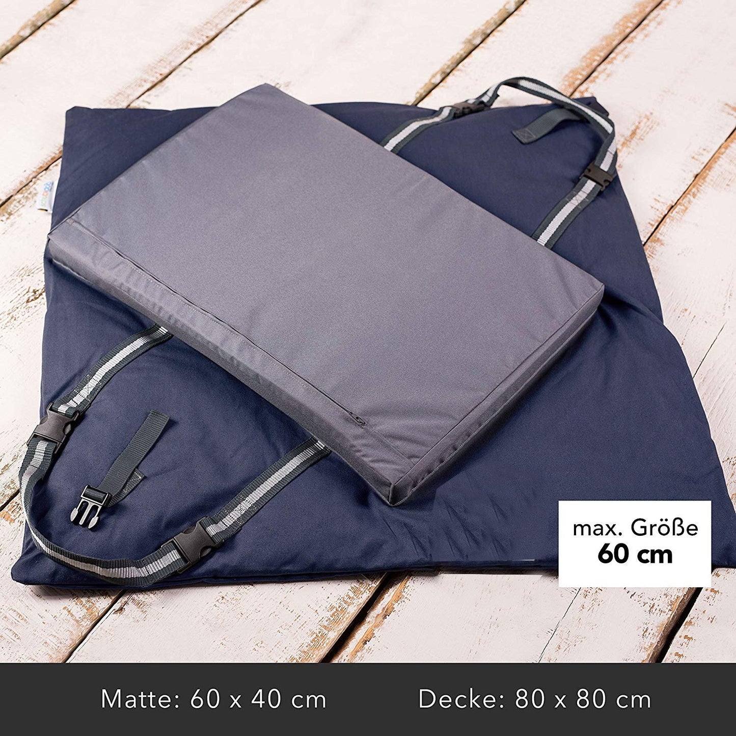 4in1 Babydecke 80x80 Krabbeldecke Pucksack Baby Auflage Decke Wickelunterlage