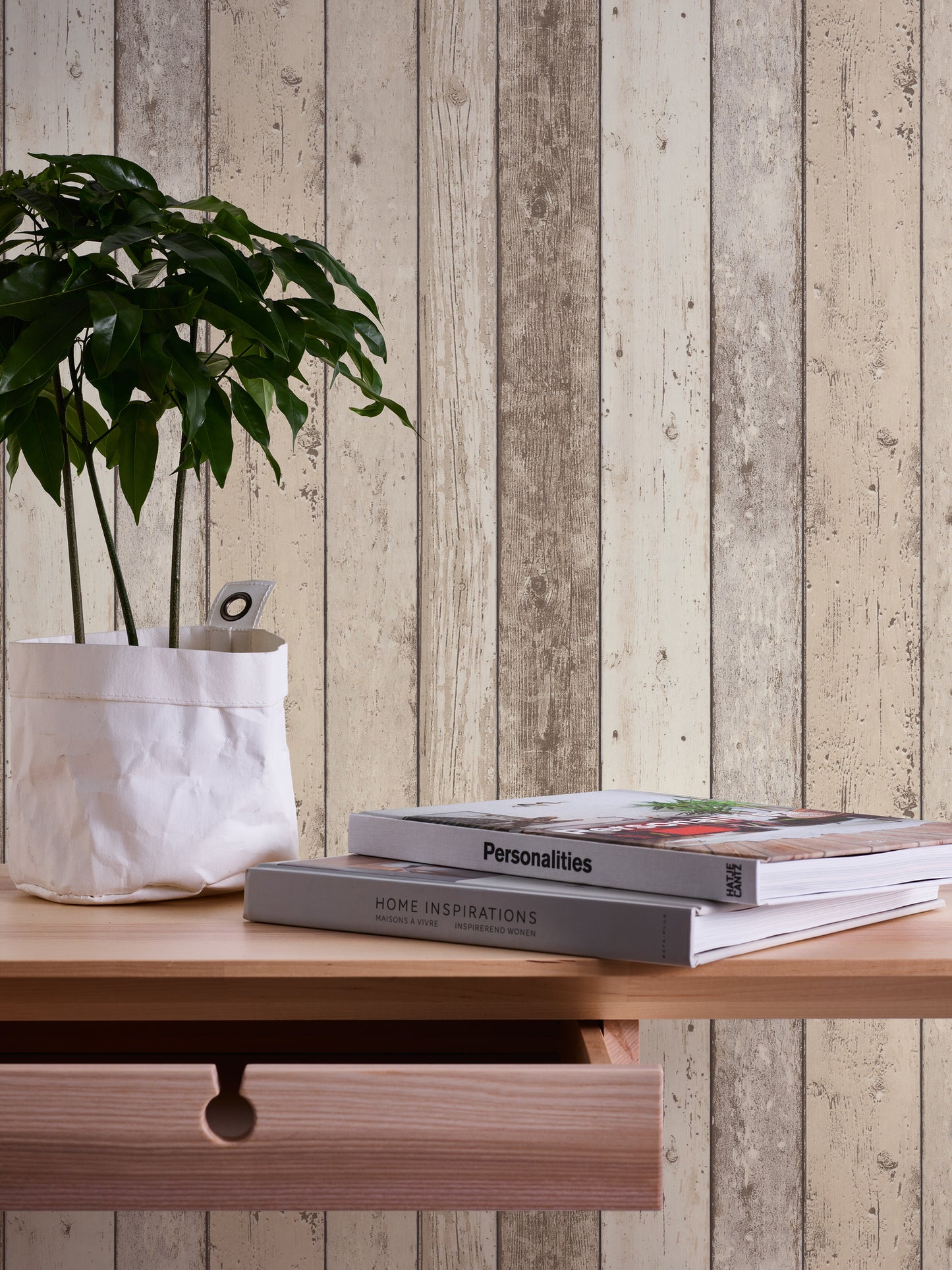 A.S. Création Holz Optik Vinyl Tapete Best of Wood`n Stone Beige Wandtapete