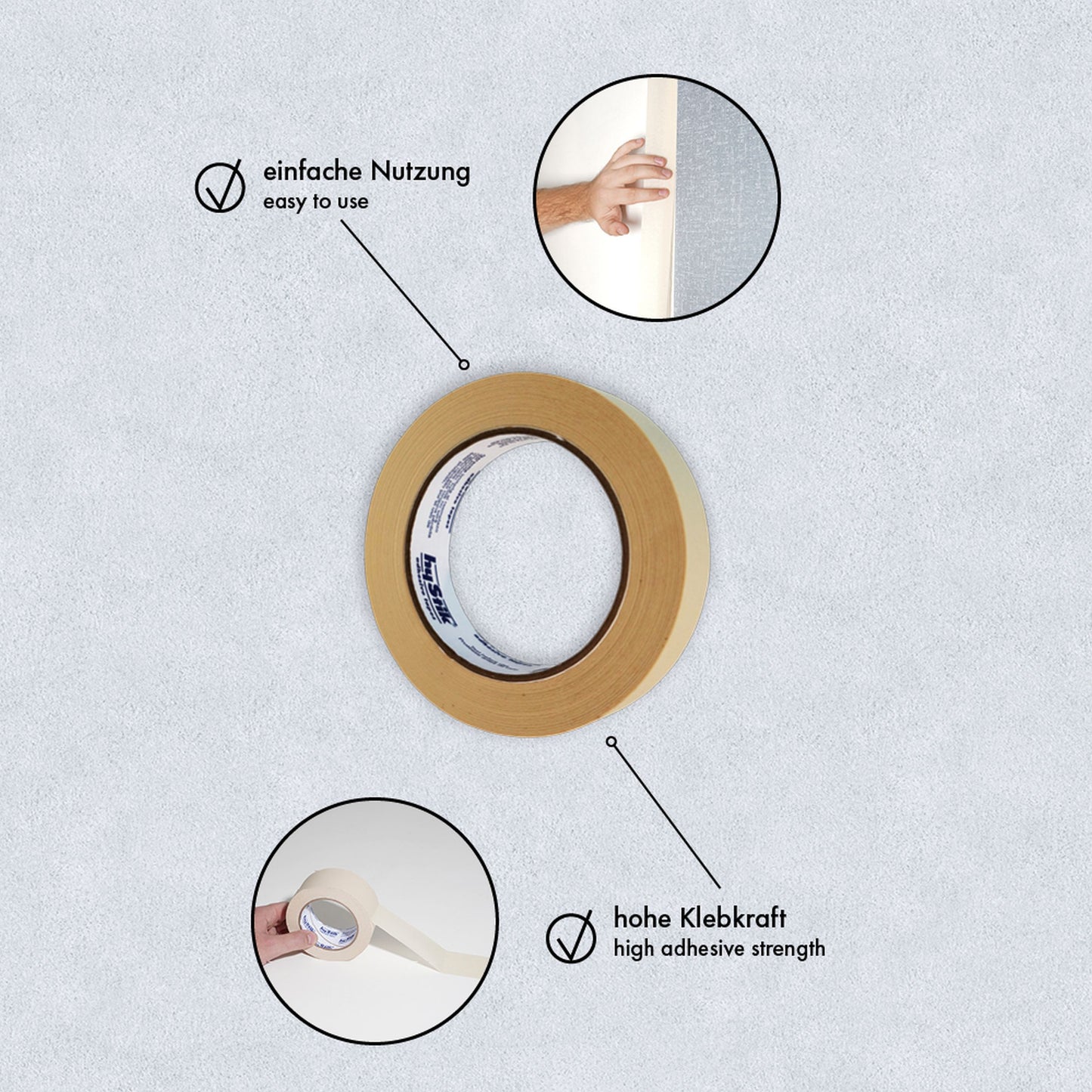 Kreppband 25 mm x 50 m Malerkrepp Abklebeband Abdeckband Klebeband