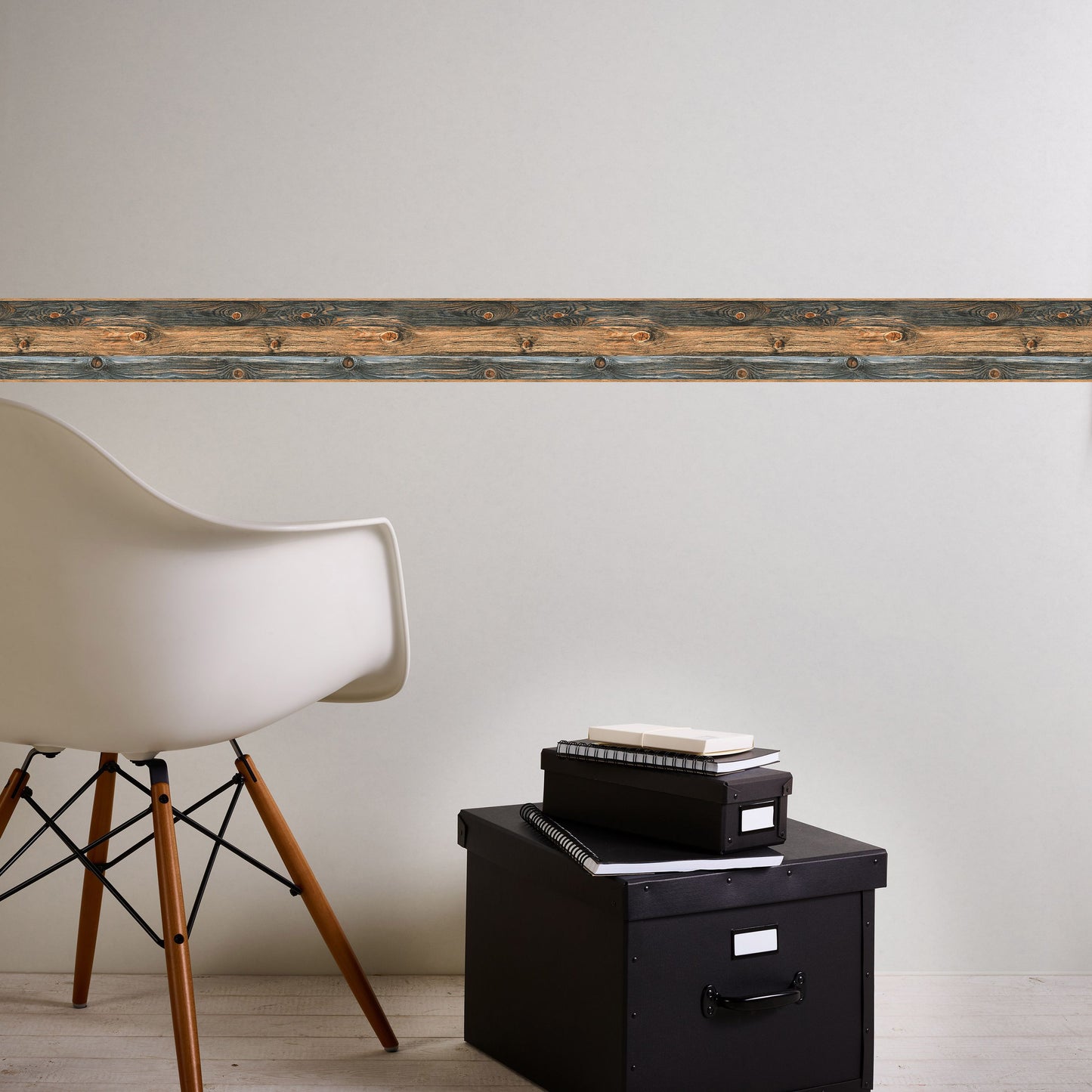 A.S. Création Holz Optik Vinyl Tapete Borte Bordüre Stick Ups Braun Wandtapete