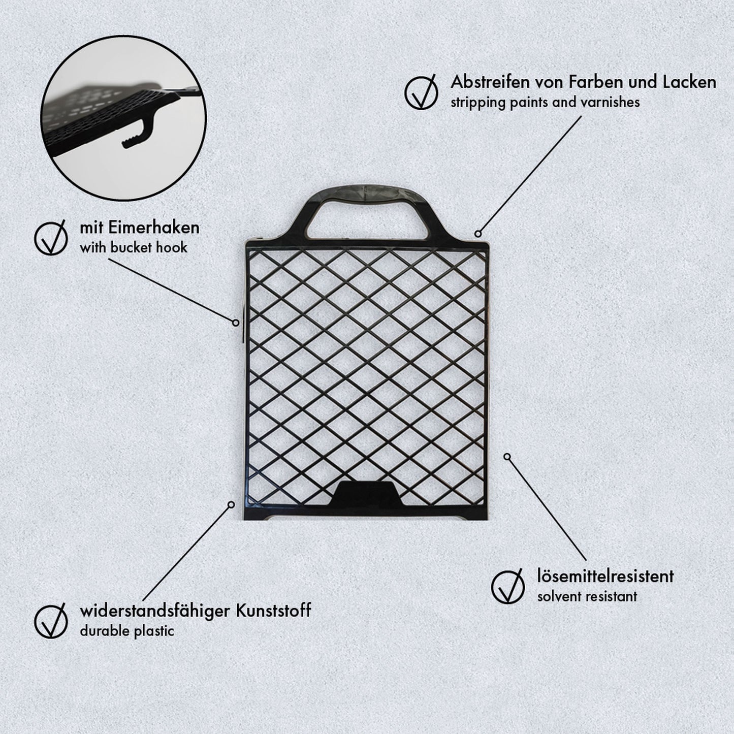 Maler Abstreifgitter Gitter Kunststoff Malergitter Abtropfgitter Farbgitter