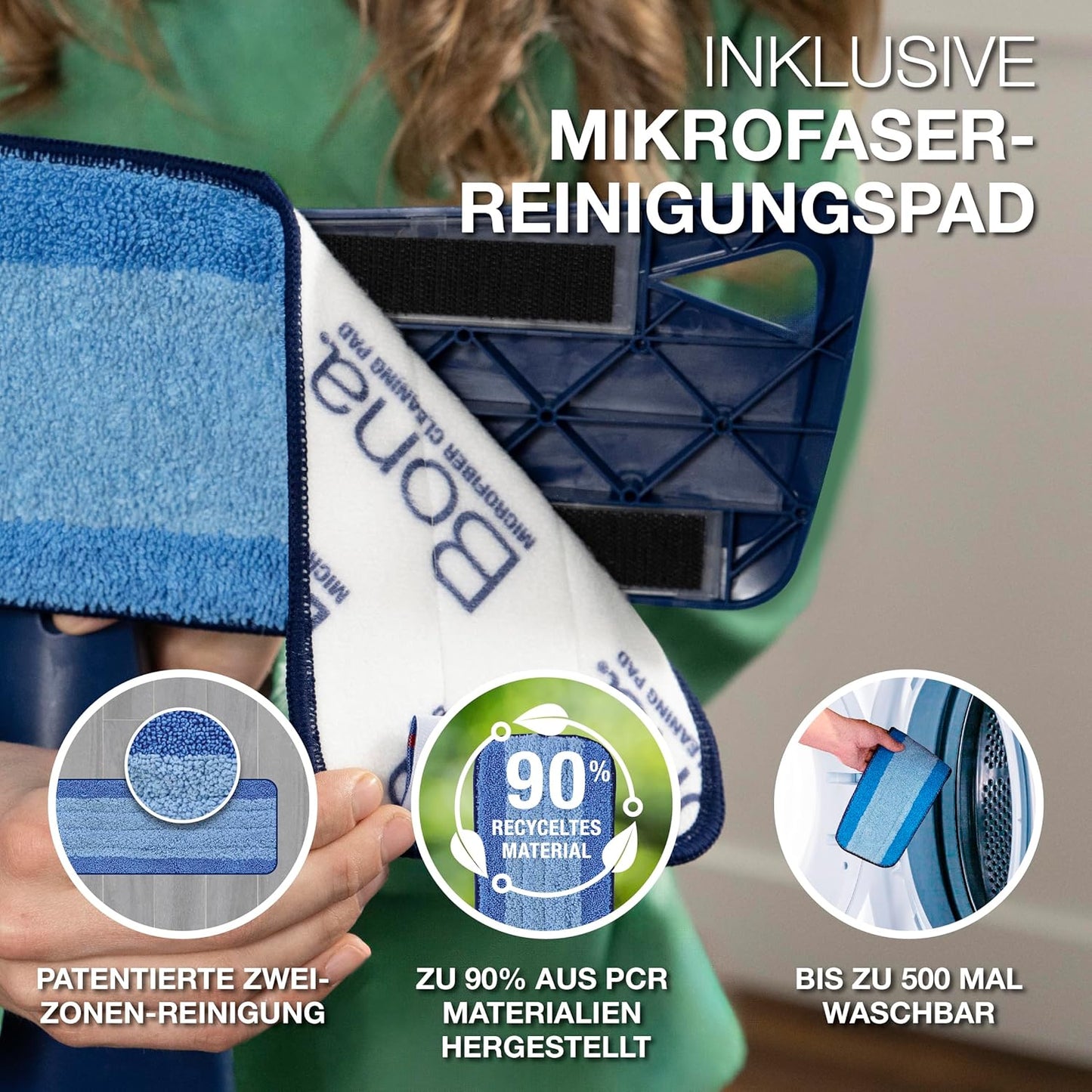 Bona Premium Sprüh Mop Hartböden Komplett Bodenwischer Sprühwischer Wischmop