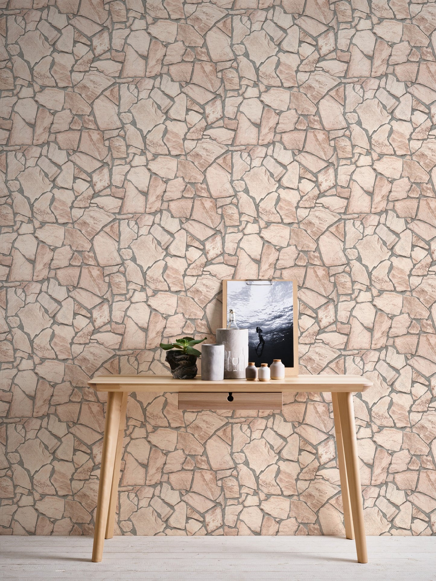 Steintapete Beige Vliestapete 927323 Wandtapete A.S. Création Tapete