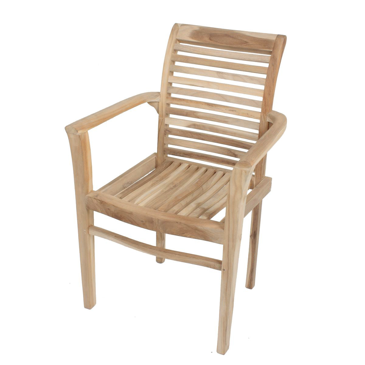 3tlg. Teak Tischgruppe Gartenmöbel Gartentisch Stuhl Garten Stapelstuhl Tisch