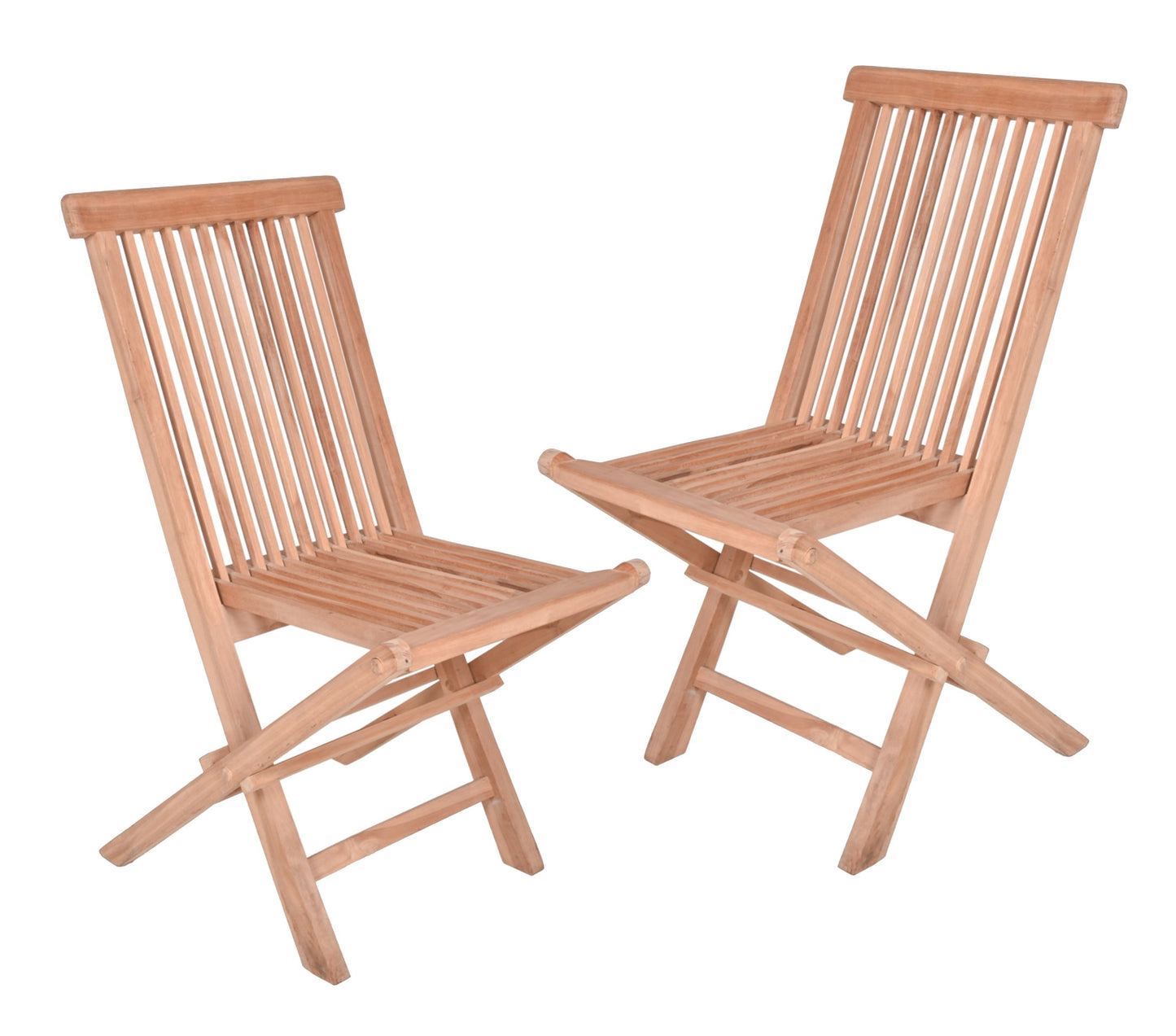 2x Garden Pleasure Teak Garten Klappstuhl Holz Balkon Stuhl Stühle klappbar
