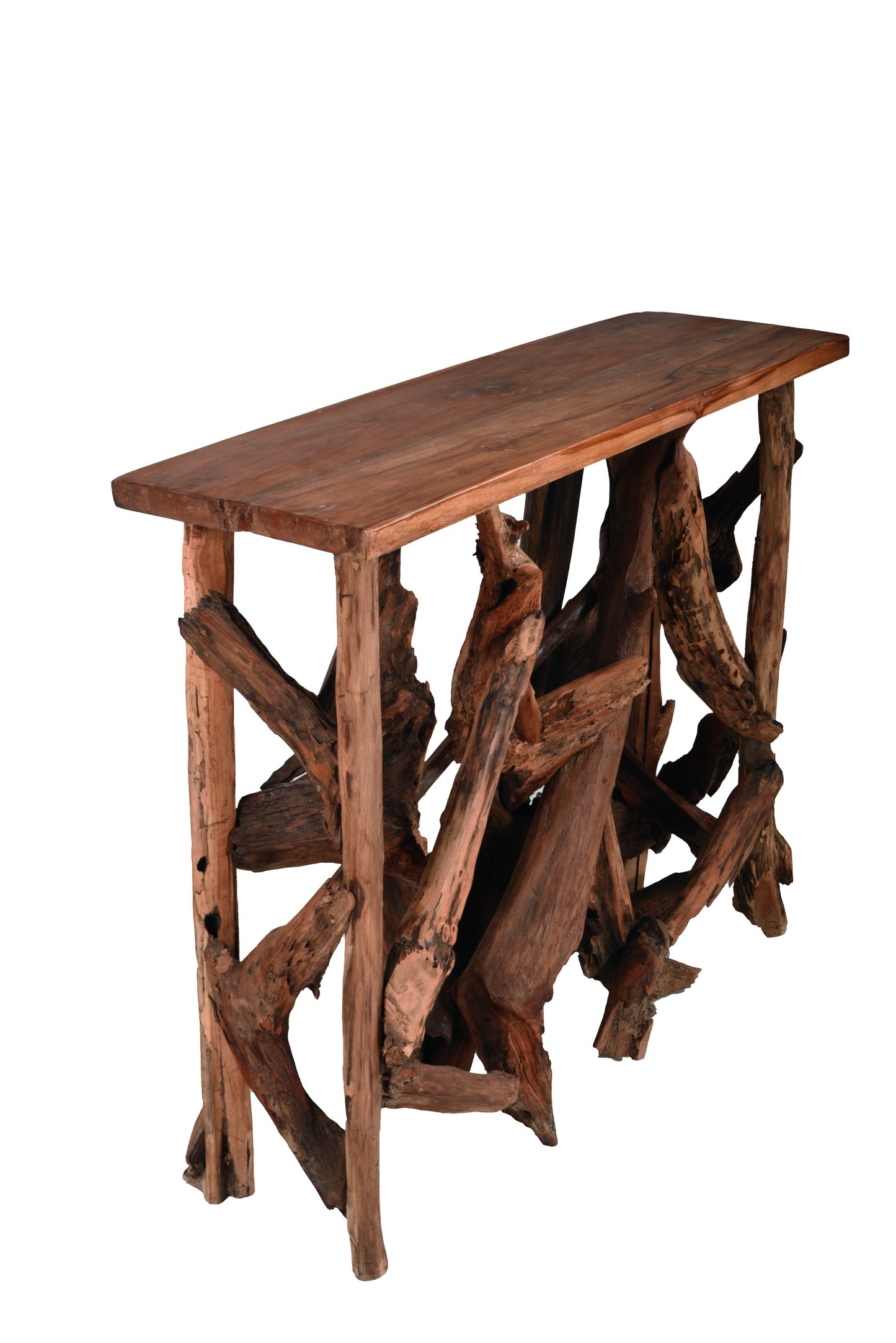 Teak Tisch CONSO Teakwurzel Braun Holz Garten Gartentisch Outdoor Esstisch Holz