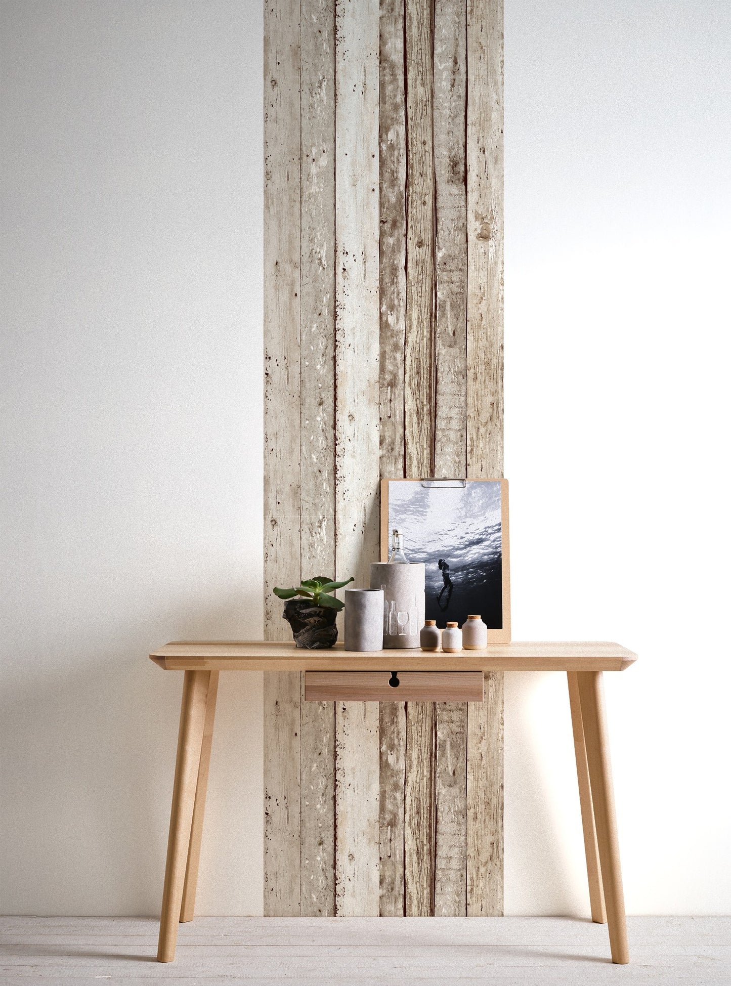 A.S. Création Tapete Holzoptik Beige 942192 Wandtapete Folie selbstklebend