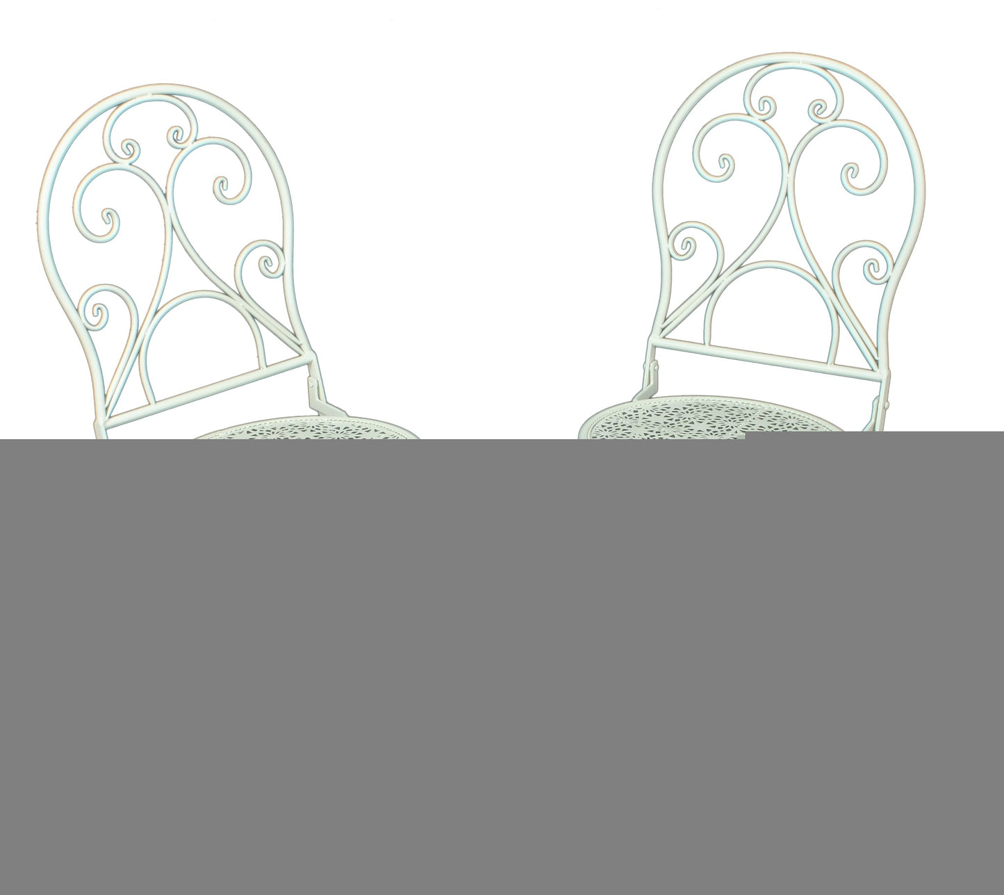 2er Set Metall Klappstuhl Balkon Stuhl Stühle Garten Balkon Vintage Landhaus