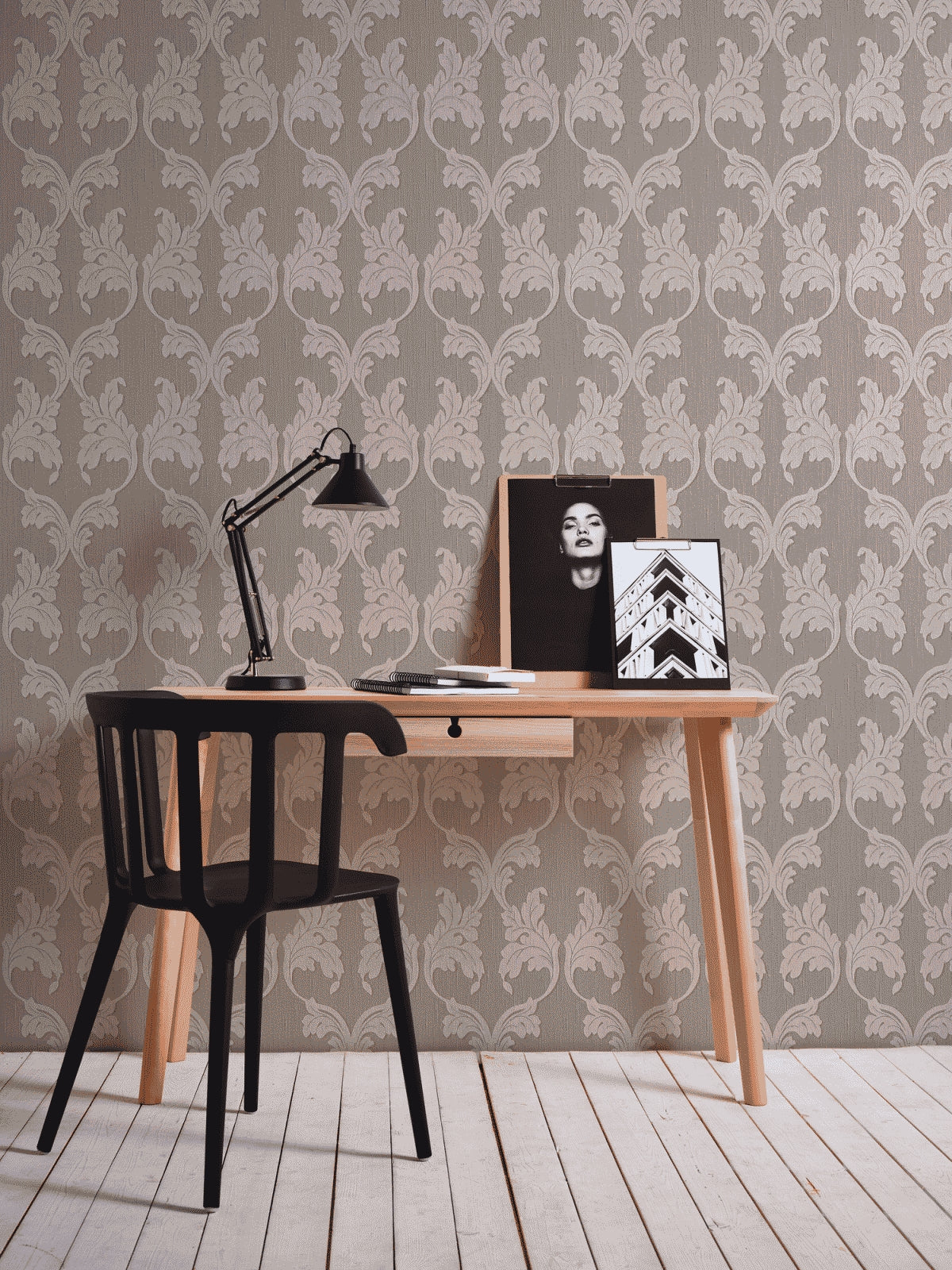 A.S. Création Barocktapete Barock Grau 956286 Tapete Tessuto Wandtapete Design