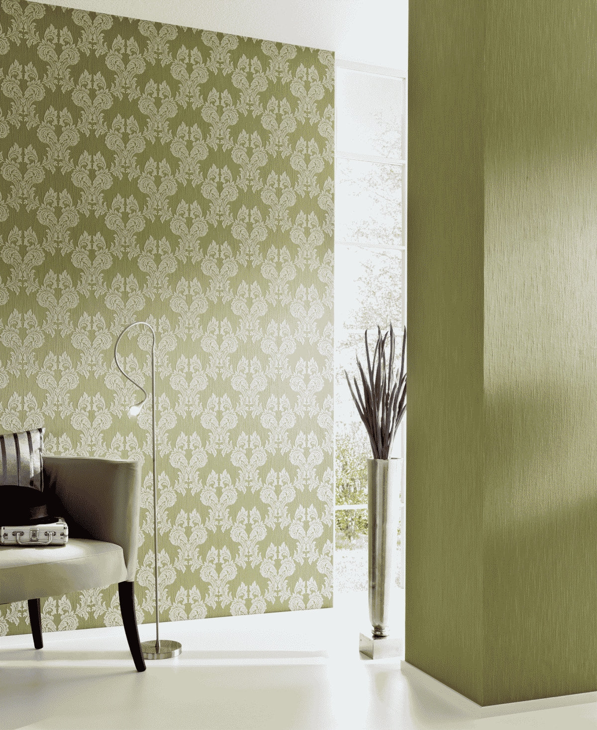 A.S. Création Barocktapete Barock Grün 956304 Tapete Tessuto Wandtapete Design