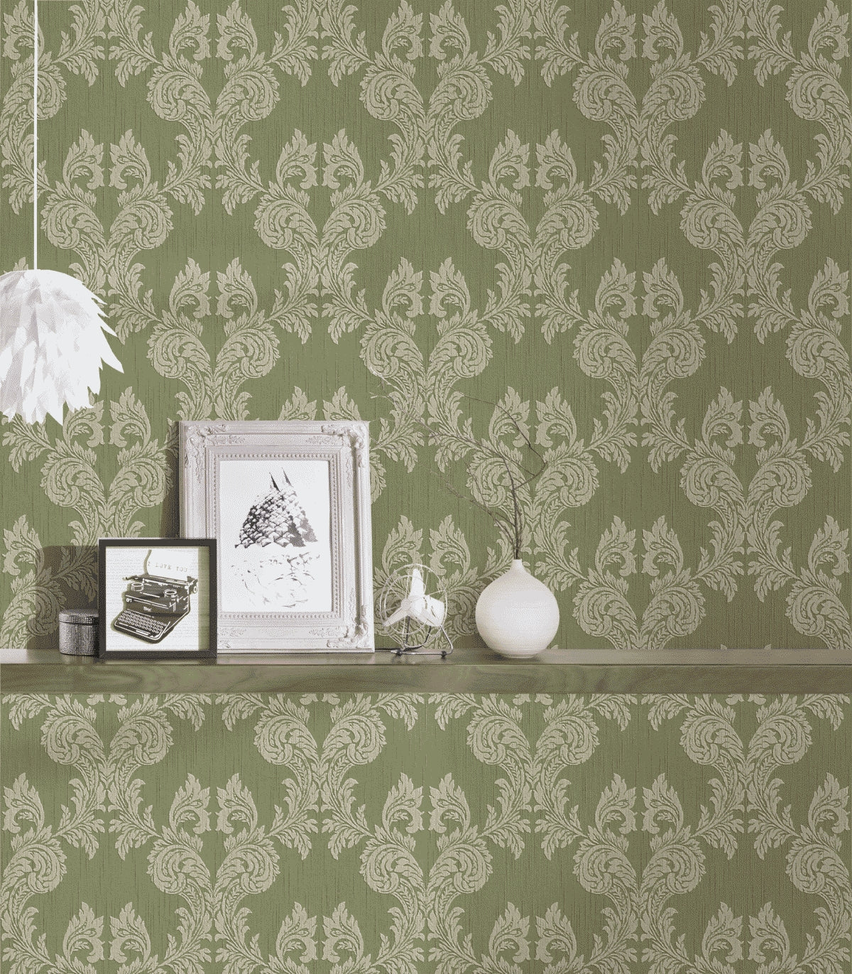 A.S. Création Barocktapete Barock Grün 956304 Tapete Tessuto Wandtapete Design
