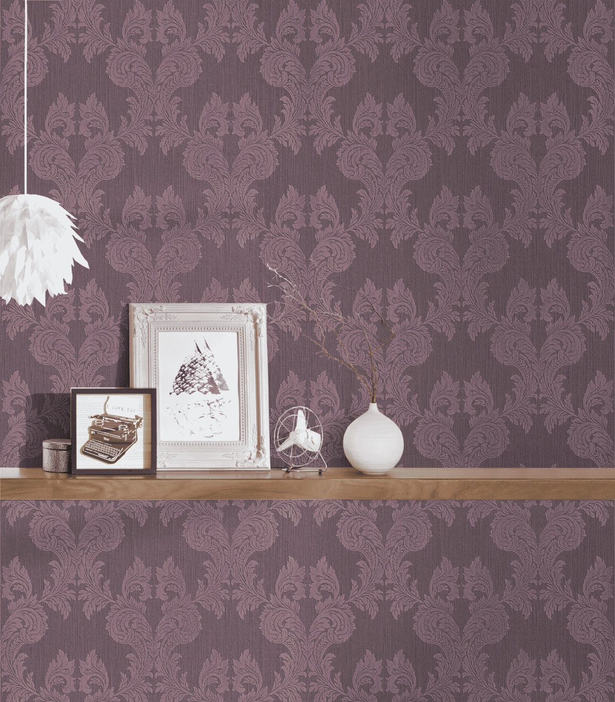 A.S. Création Barocktapete Barock Violett 956305 Tapete Tessuto Wandtapete