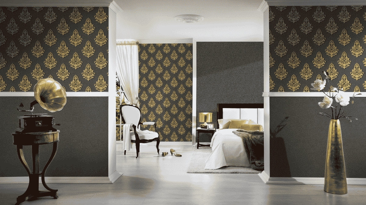 A.S. Création Barocktapete Barock Grau 959815 Tapete Nobile Wandtapete Design