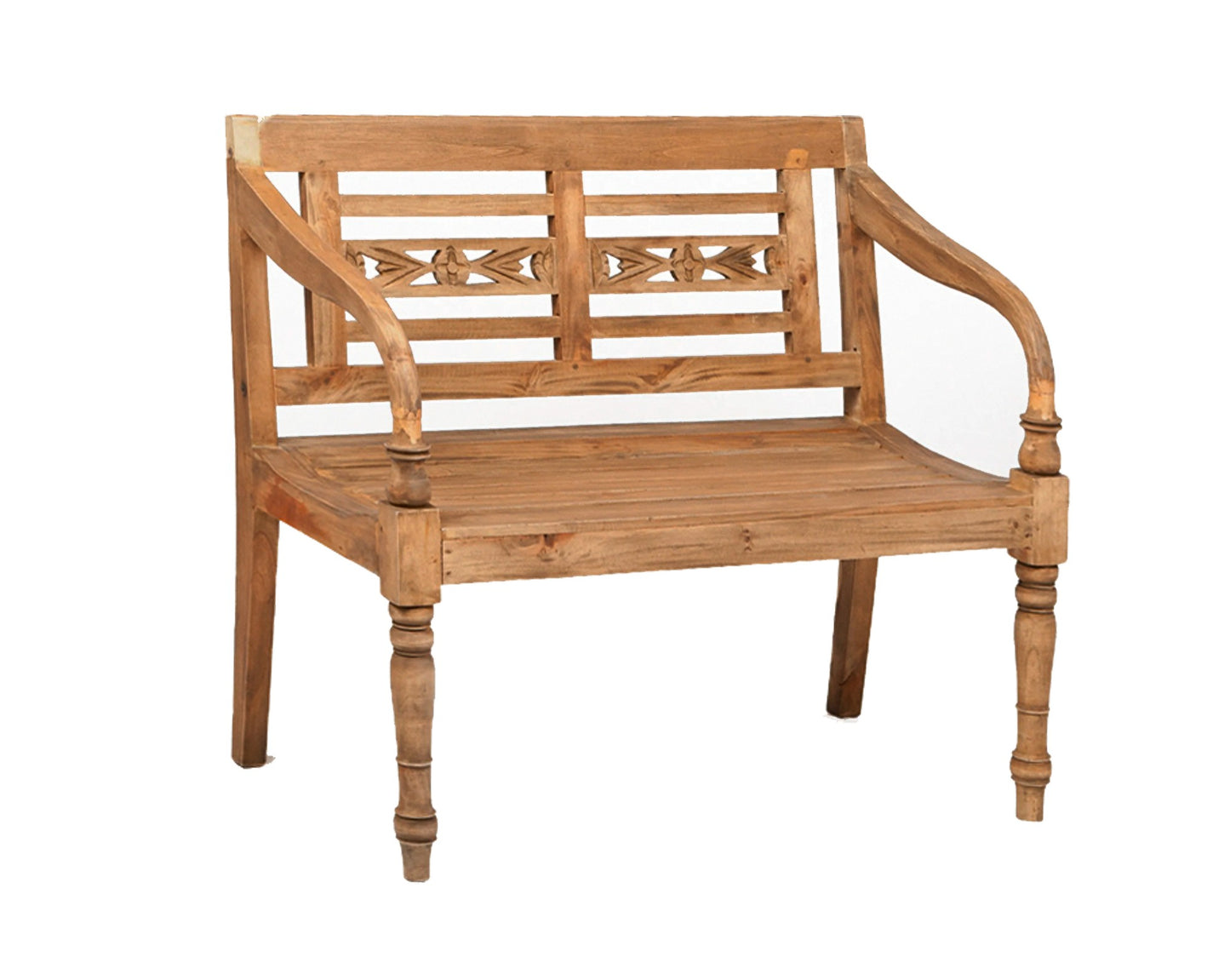 Bank MOYO 2-Sitzer Mahagoni Gartenbank Garten Terrasse Sitzbank Parkbank Holz
