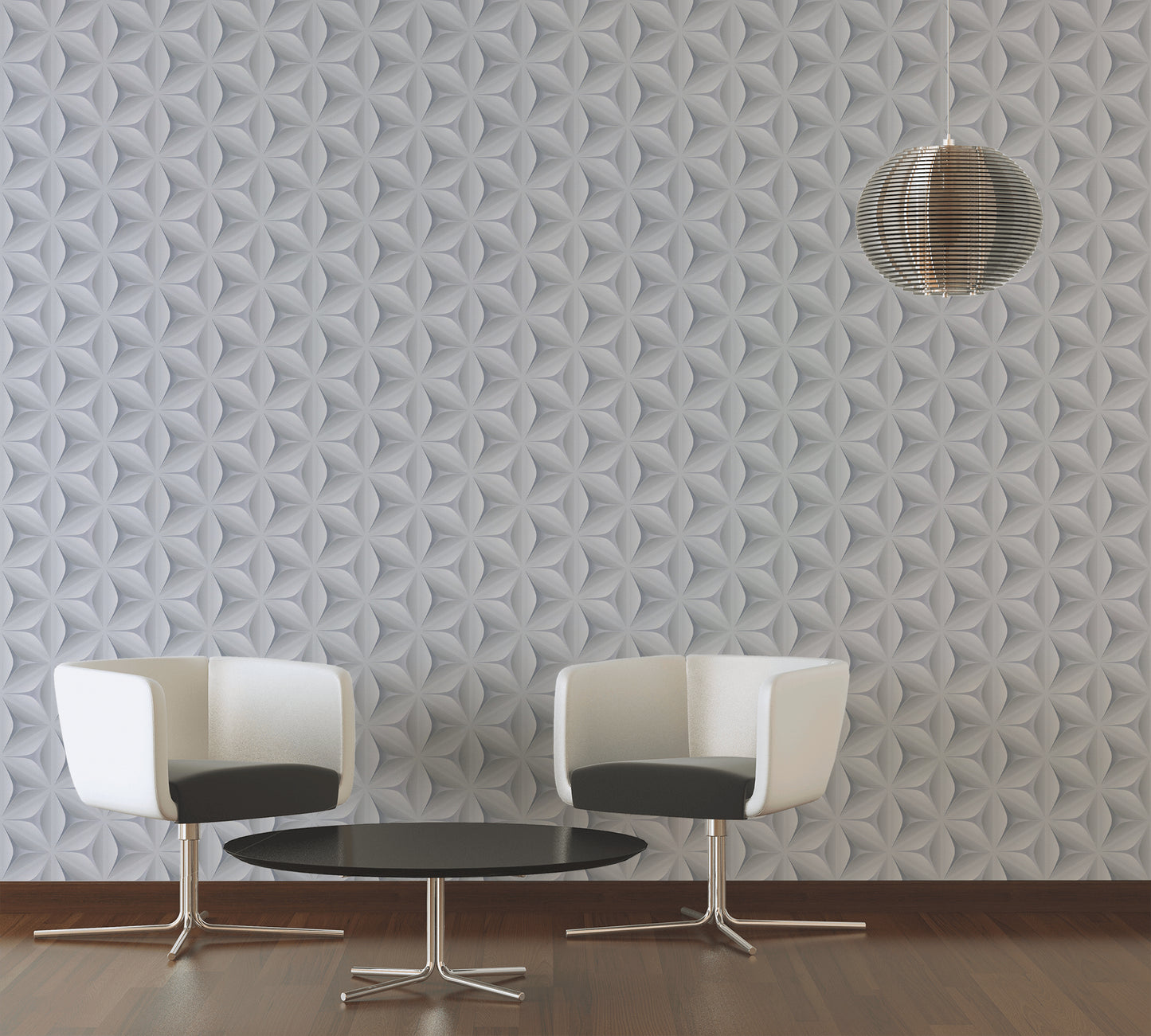 A.S. Création Retro / Vintagetapete Grau Papier 960421 geometrische Tapete