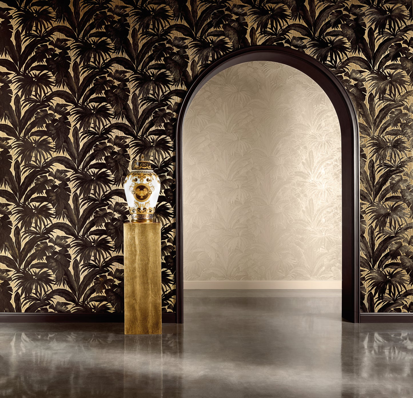 Versace Home Dschungeltapete Creme 962402 Luxus Vlies Designertapete Tapete