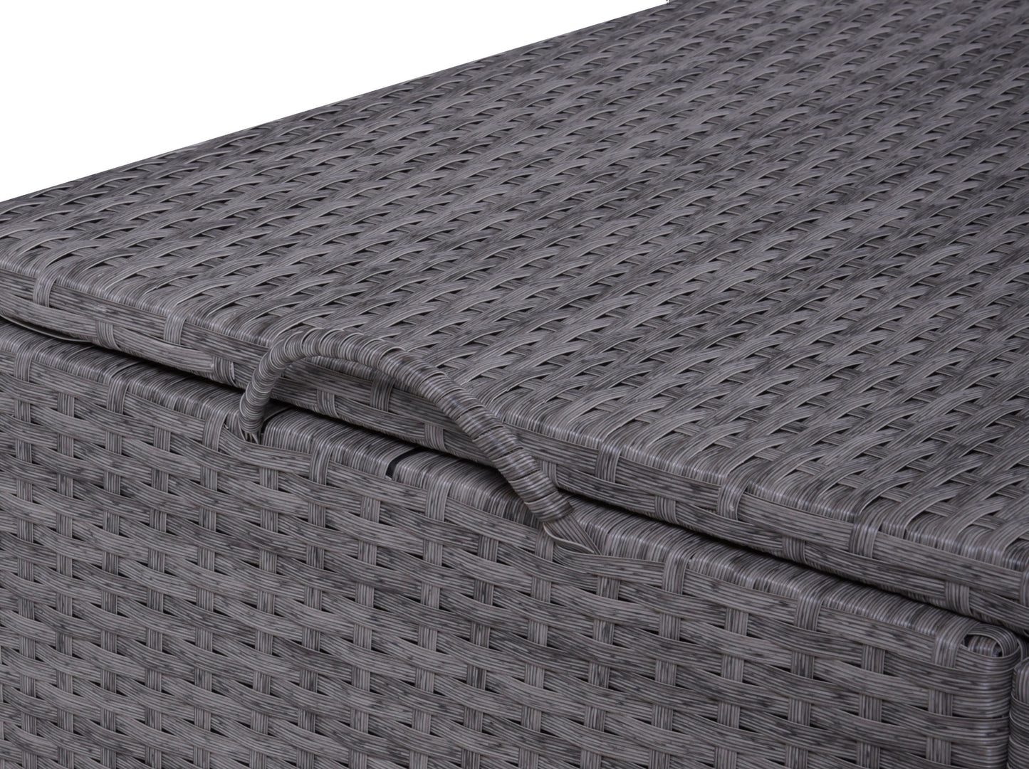 Auflagenbox PATRAS Polyrattan Gartenbox Gartentruhe Auflagen Kissen Garten Box