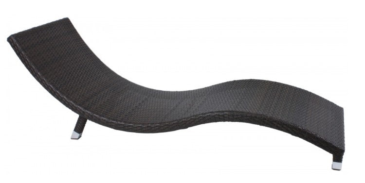Garden Pleasure Sonnenliege Caracas Garten Liege Relaxliege Rattan Optik coffee