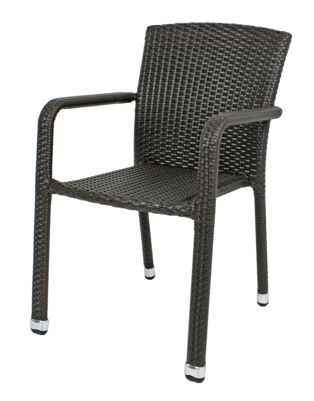 2x Garten Stapelstuhl Armstuhl Balkon Terrasse Stuhl Stühle Sessel Rattan Optik