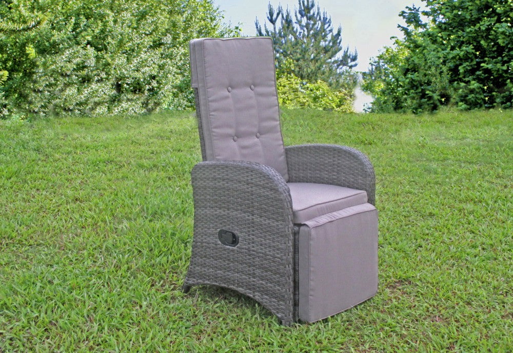 2x Garden Pleasure Polyrattan Relaxsessel Garten Sessel Lounge Terrasse Liege