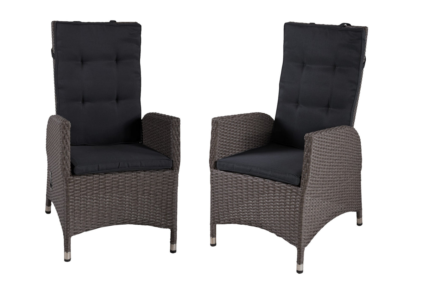 2er Set Polyrattan Sessel Stuhl Stuhlset Garten Stühle Balkon Terrasse Möbel