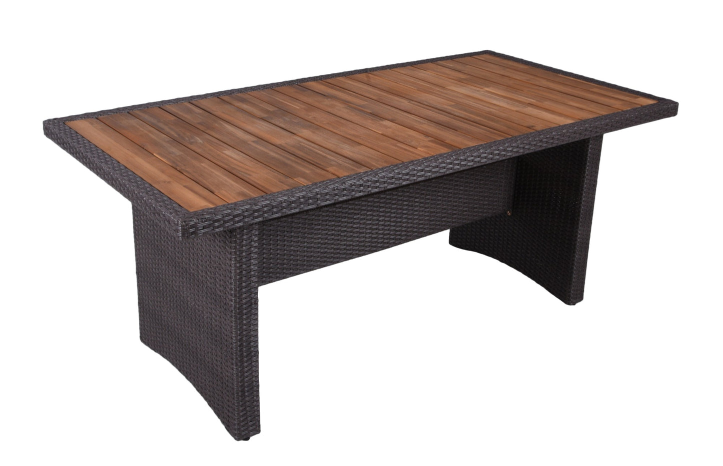 Tisch BRAGA 180cm grau Polyrattan Akazie Gartentisch Garten Gartenmöbel Möbel