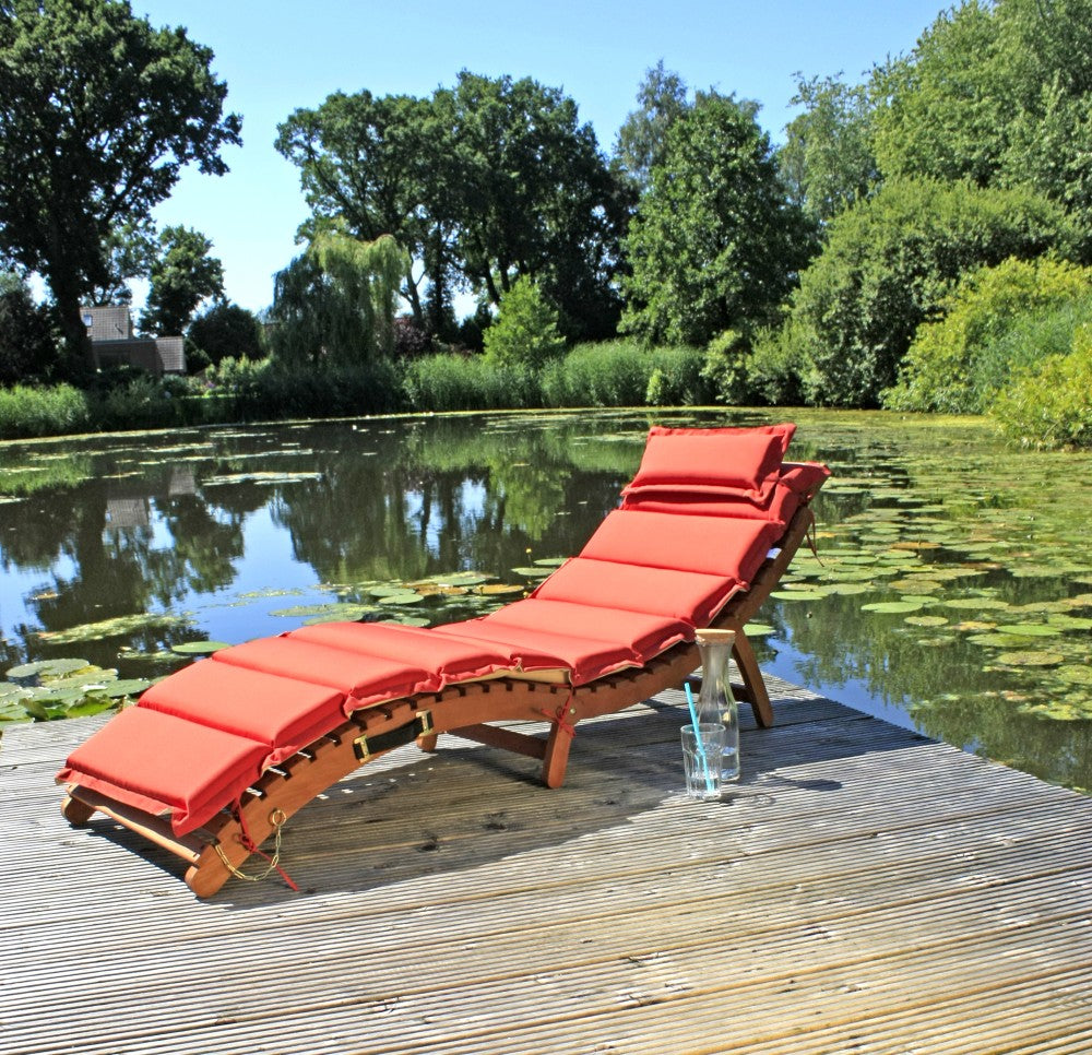 Garden Pleasure Faltliege Nassau + Auflage Sonnenliege Garten Liege Relaxliege