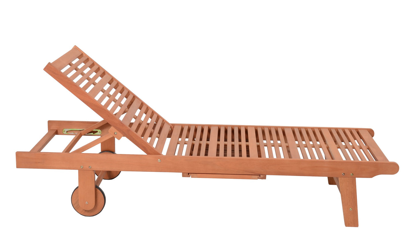 Sonnenliege SAN DIEGO braun + Auflage Gartenliege Liege Relaxliege Gartenmöbel