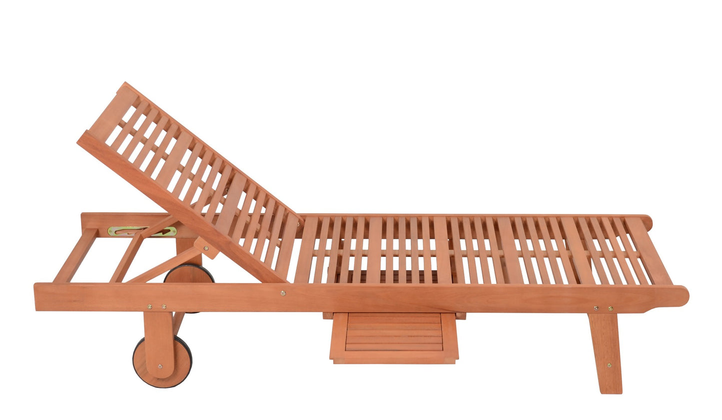 Sonnenliege SAN DIEGO braun + Auflage Gartenliege Liege Relaxliege Gartenmöbel
