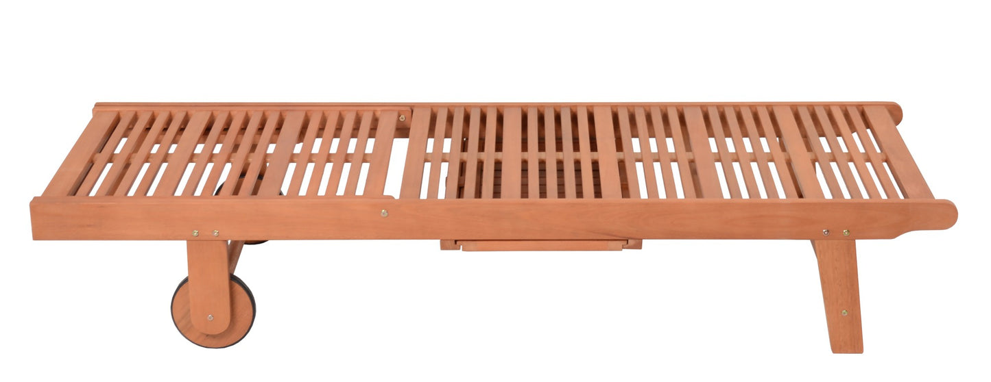 Sonnenliege SAN DIEGO braun + Auflage Gartenliege Liege Relaxliege Gartenmöbel