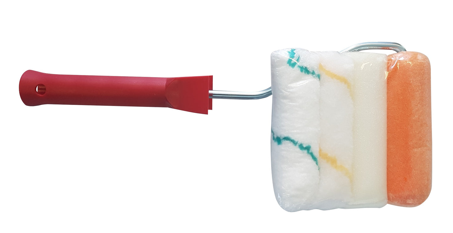 5tlg.Renovier Set Malerset Heizkörper Walze Farbrolle Kleinwalze Universalwalze