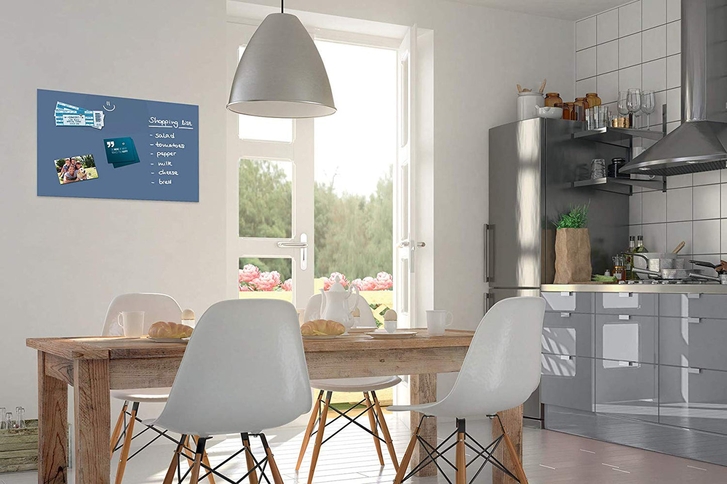 Sigel B1207 Glas Magnettafel blau 60 x 40 cm Magnetboard Tafel Whiteboard