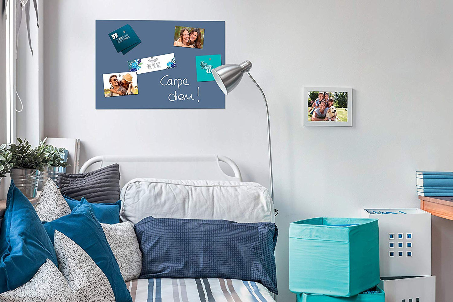 Sigel B1207 Glas Magnettafel blau 60 x 40 cm Magnetboard Tafel Whiteboard