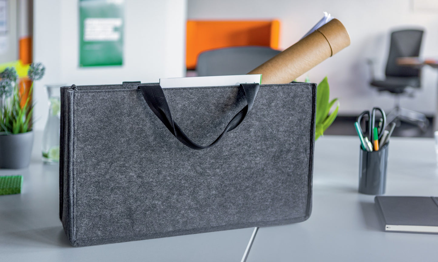 Sigel BA411 Desk Sharing Bag L Filztasche Laptoptasche Akten Laptop Tasche Filz