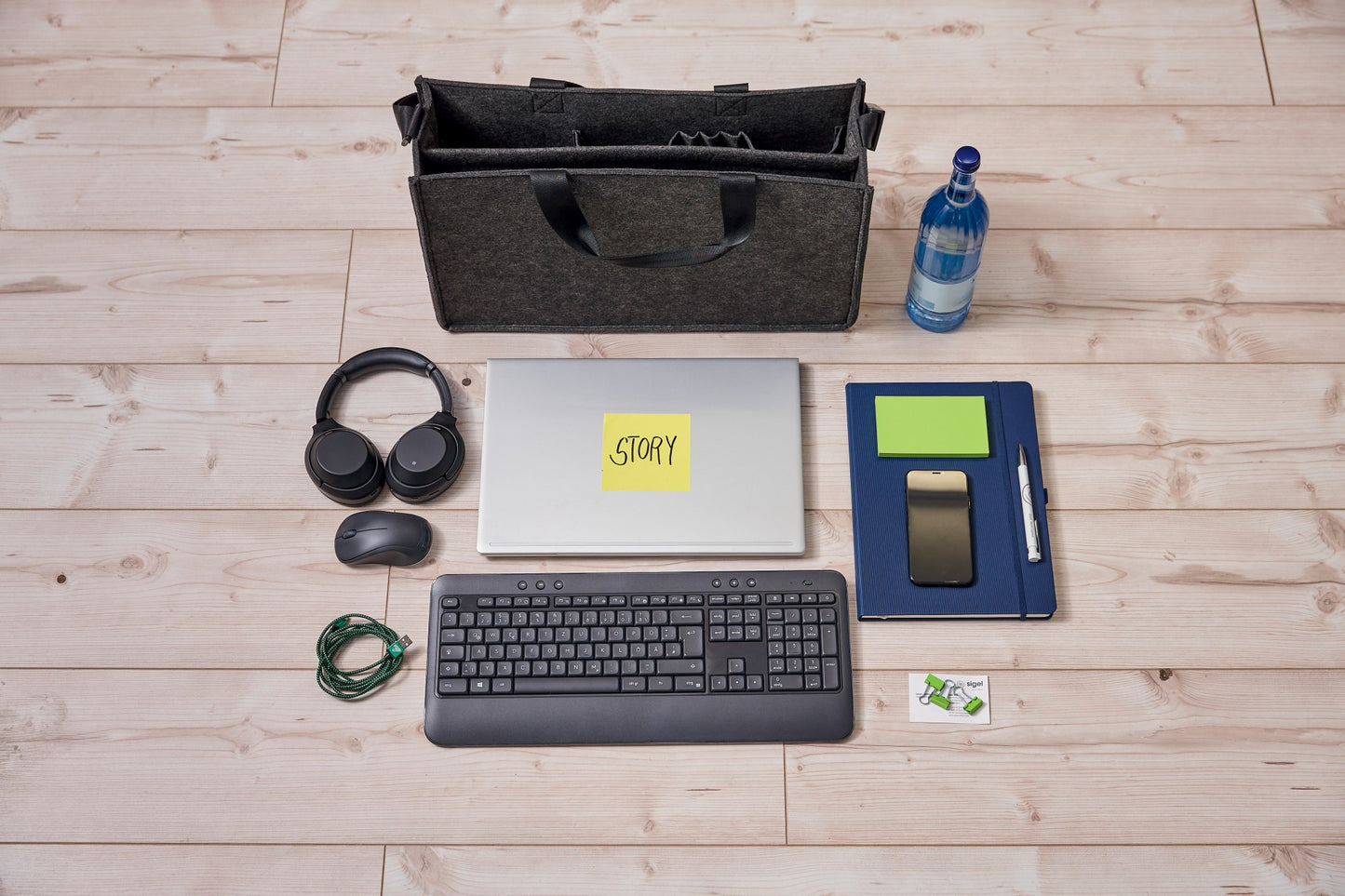 Sigel BA411 Desk Sharing Bag L Filztasche Laptoptasche Akten Laptop Tasche Filz