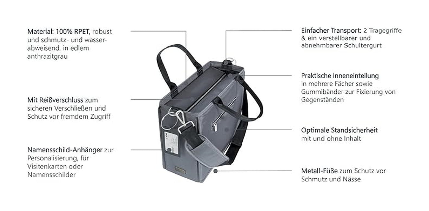 Sigel BA413 Desk Sharing Bag L Laptoptasche Akten Laptop Tasche wasserabweisend