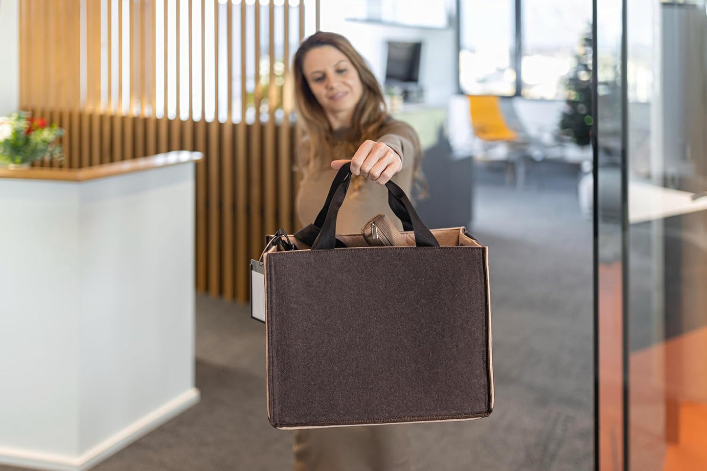 Sigel BA422 Desk Sharing Bag M Filztasche Laptoptasche Akten Laptop Tasche Filz